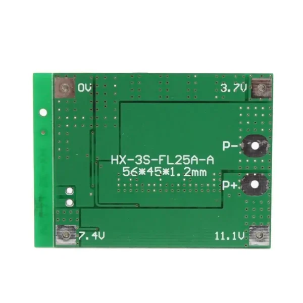 12.6V BMS 3S 25A 18650 Lithium Battery Protection Board