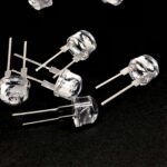 Pack Of 10 – 8mm GREEN Led Round Top – Clear Lens