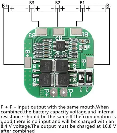 14.8V BMS 4S 20A 18650 Lithium Battery Protection Board