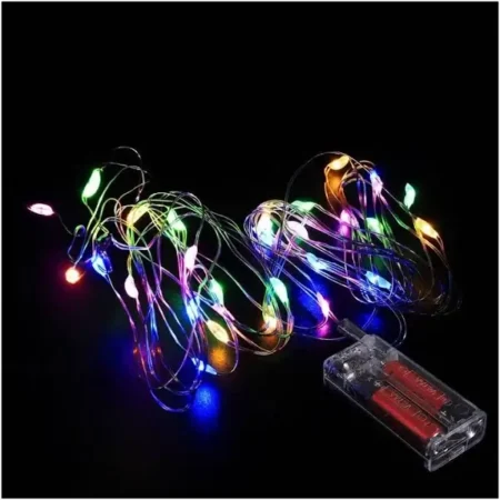 Fairy String Led 2 Meters 20 Led Multicolor AA 2 Cell Battery Case