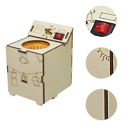Wooden DIY Washing Machine Toy Kit