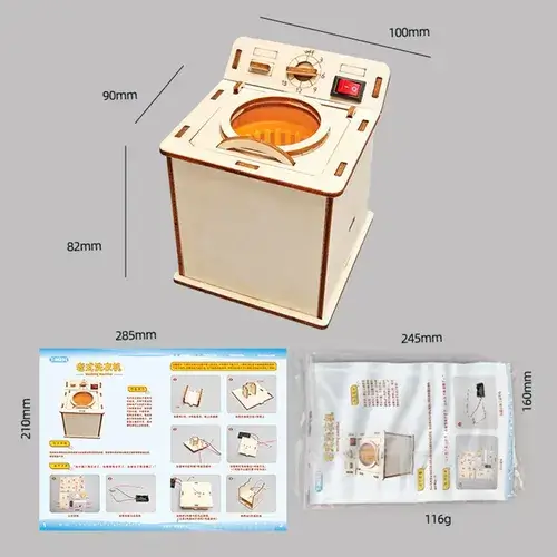 Wooden DIY Washing Machine Toy Kit