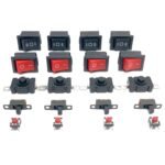 20 Pcs Combo of 5 type switch Slide, Push, and Rocker switch 4 pieces each