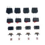 20 Pcs Combo of 5 type switch Slide, Push, and Rocker switch 4 pieces each