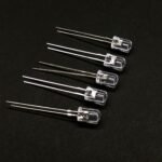 100 Pcs Pack - 5mm GREEN LED Round Top || Clear Lence