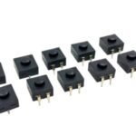 YT-1212-223BS Flashlight Torch Switch Self-Lock Button 12x12mm : Pack Of 5