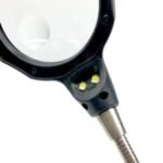 Hand Magnifier Tool 3.5x 12X with Soldering Iron Stand With Adjustable Alligator Clip Clamps LED & Magnifying Glass