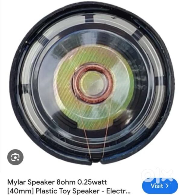 Mylar Speaker 8ohm 0.25watt [40mm] Plastic Toy Speaker
